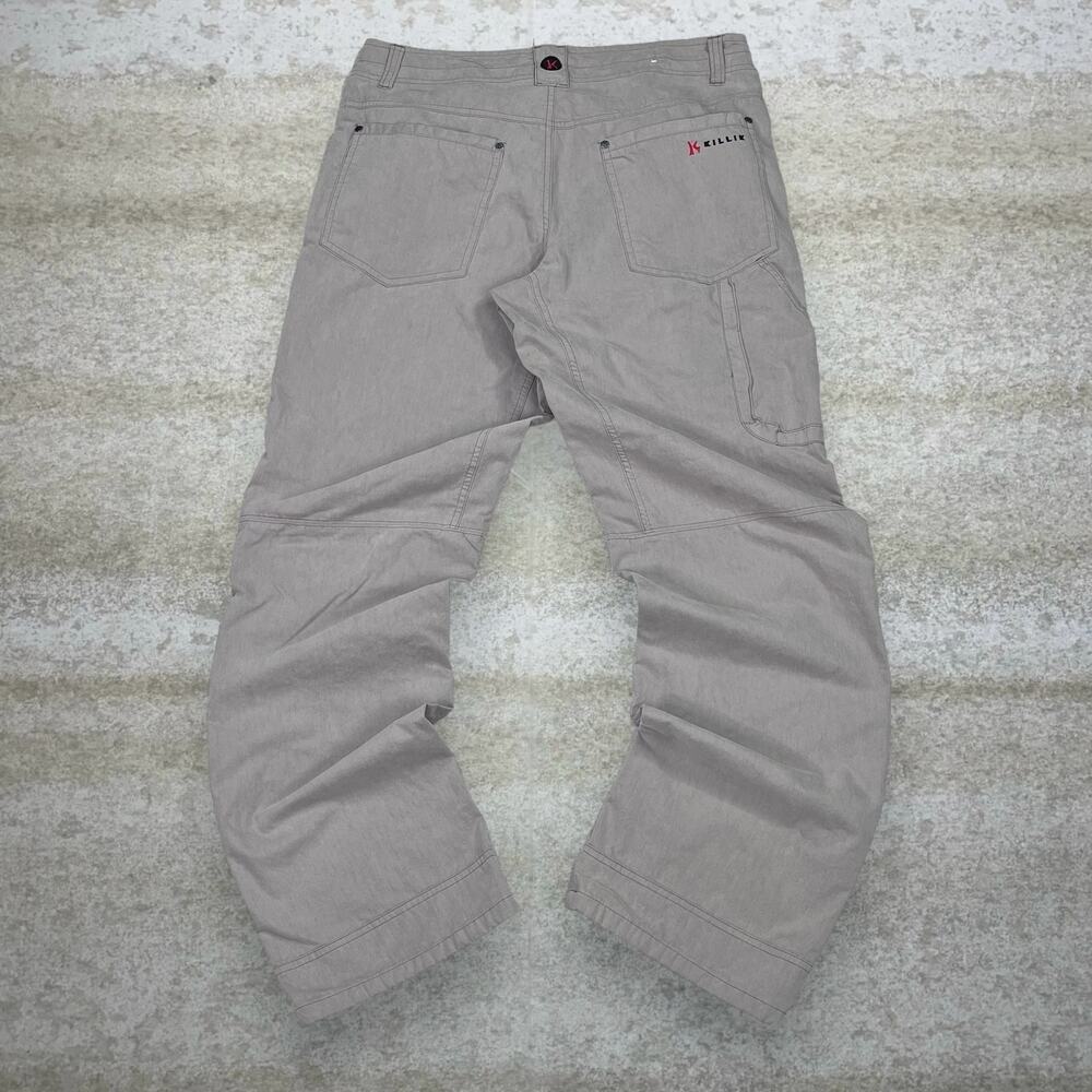Vintage 90s Killik Carpenter Pants 34x34 Baggy Wide Leg Fit Tan Polyester Hiking